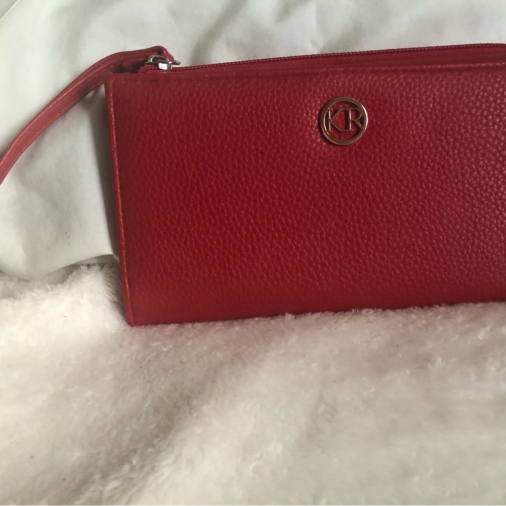 Kim Rogers Red Clutch Wristlet